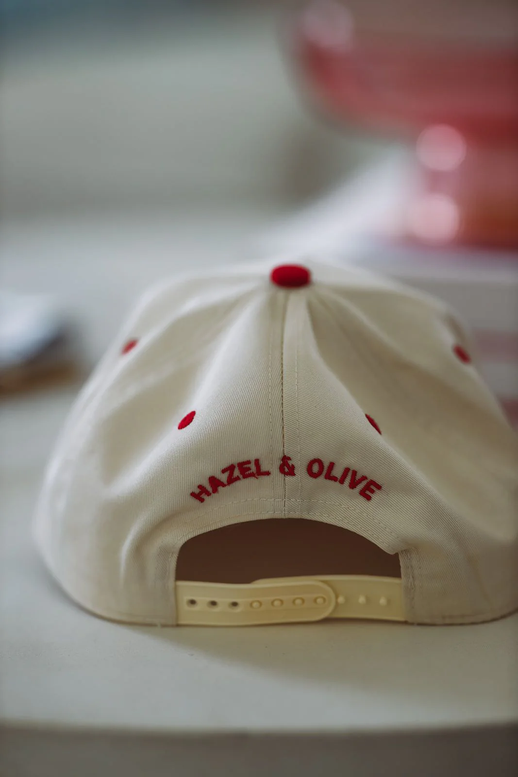 Smoke Show Snapback Hap - Red and Cream - Image 2