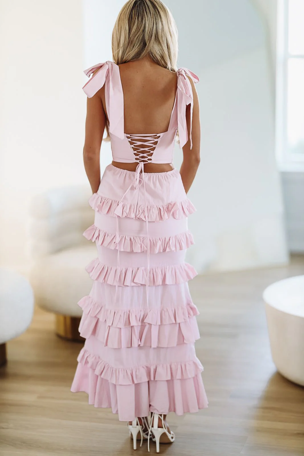 Spring Muse Ruffle Maxi Skirt - Rose Lavender - Image 4