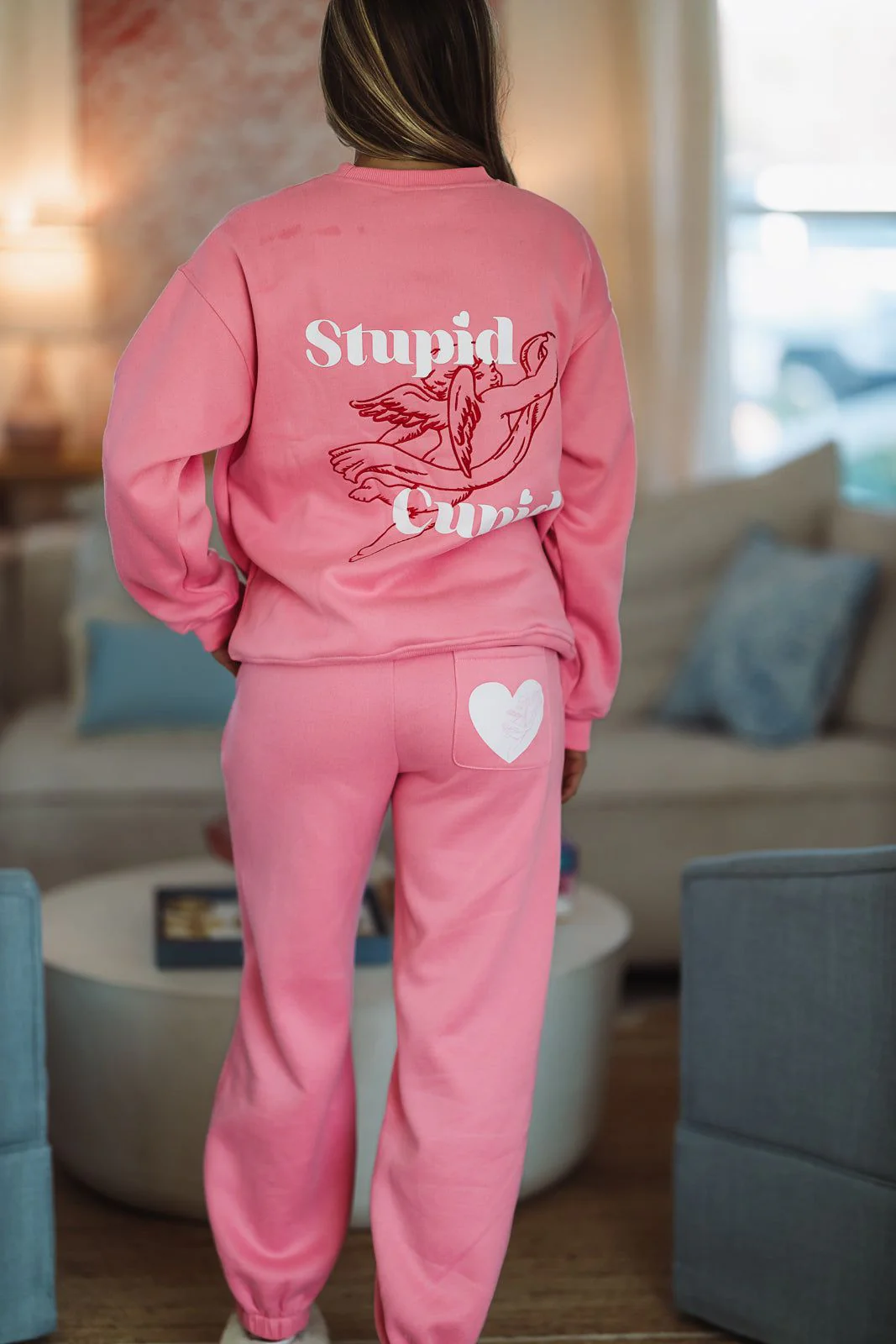 Stupid Cupid Sweatshirt - Pink - Image 2