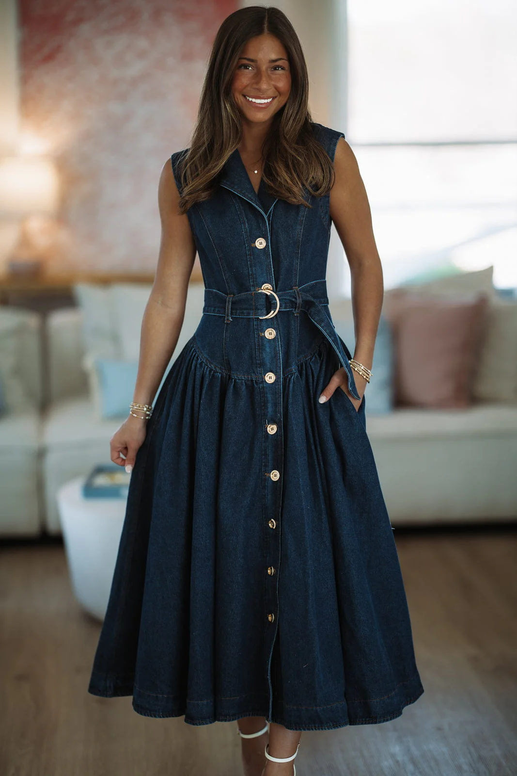Tennessee Sunsets Maxi Dress - Dark Denim - Image 4