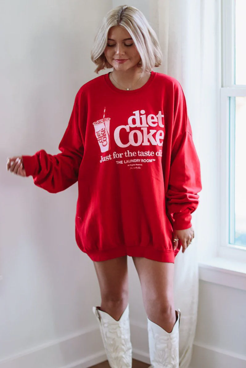 The Laundry Room Diet Coke on Ice Jumper Pullover - Red