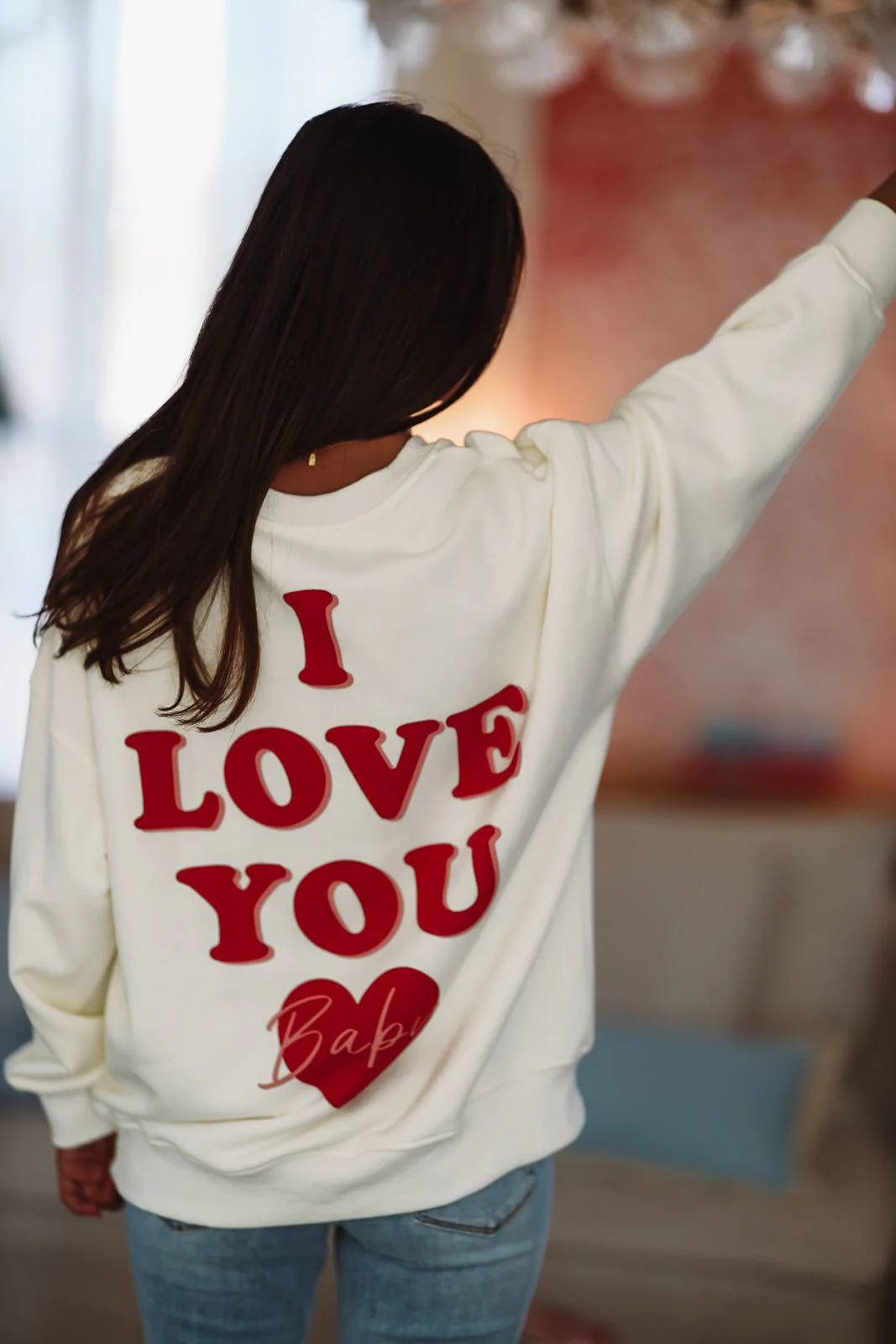 True Love Sweatshirt - Cream - Image 3