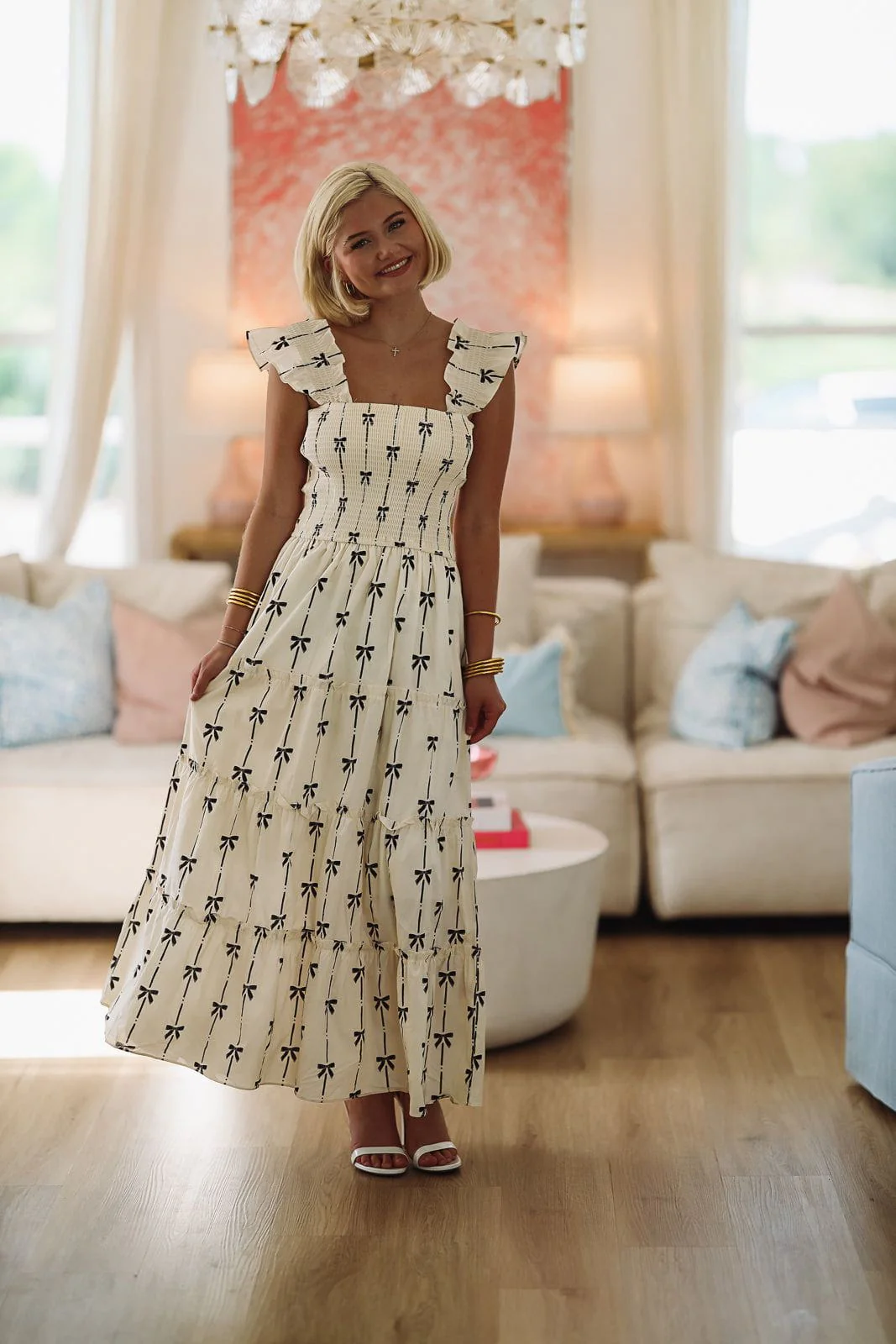 UnBowlieveable Maxi Dress - Cream and Black - Image 2
