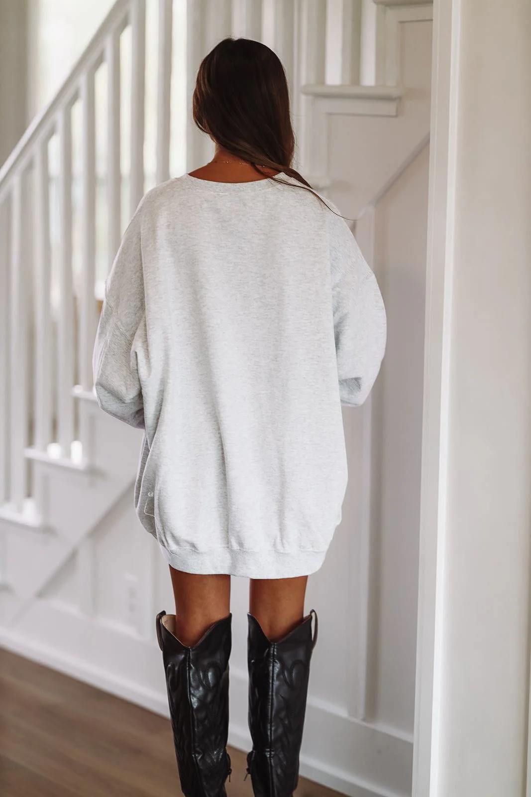 Vintage Buffalo Football Oversized Sweatshirt - Grey - Image 3